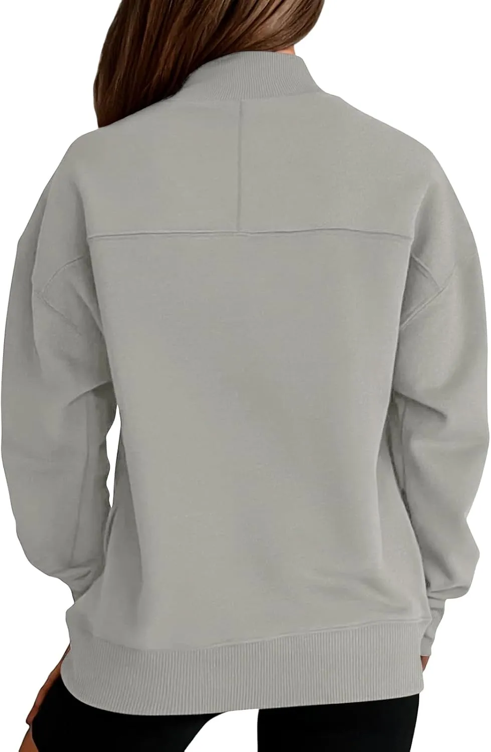 Womens Oversized Sweatshirts Casual Solid Tops Crew Neck Loose Pullover Sweaters Comfy Fashion Fall 2024 Clothes